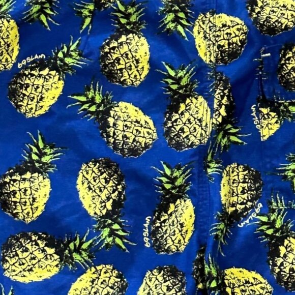 69SLAM Size 30 Blue Swim Trunks Board Shorts Sophia Swimwear Pineapple Print - Picture 5 of 12